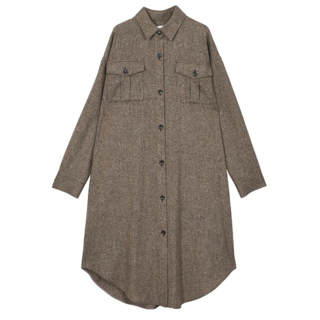 アメリヴィンテージ♡ECO WOOL LONG SHIRT COAT 5