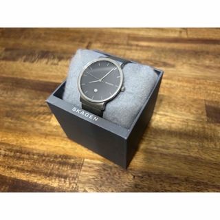 スカーゲン(SKAGEN)のSKAGEN ANCHER チタン＆グレーレザーウォッチ(腕時計(アナログ))