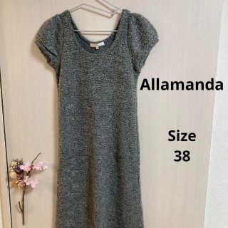 アラマンダ(allamanda)の12a290 Allamanda レディース　ロングワンピース　グレー(ロングワンピース/マキシワンピース)