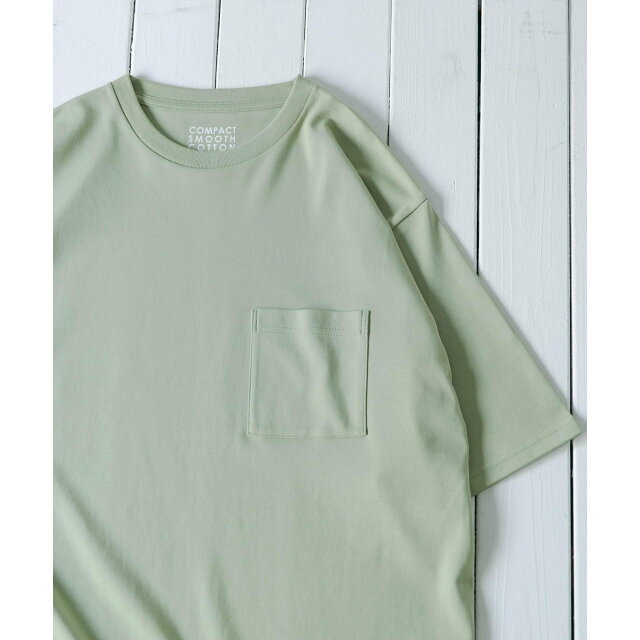 【グリーン】コンパクトスムースポンチショートスリーブTシャツ