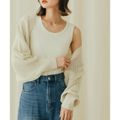 【IVORY】ラメバックオープンメッシュボレロ