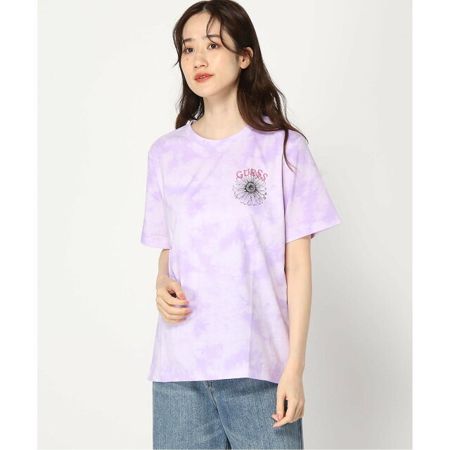 GUESS(ゲス)の【ライトパープル(LVT)】(W)Flower Logo Tee レディースのトップス(カットソー(長袖/七分))の商品写真