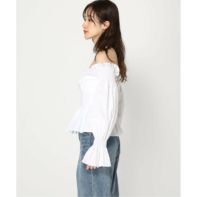 GUESS(ゲス)の【ホワイト(G011)】(W)Mattie Off-Shoulder Top レディースのトップス(その他)の商品写真