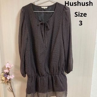 ハッシュアッシュ(HusHush)の6a142 hushushレディース　可愛いシフォンワンピース　春秋ワンピース(ひざ丈ワンピース)