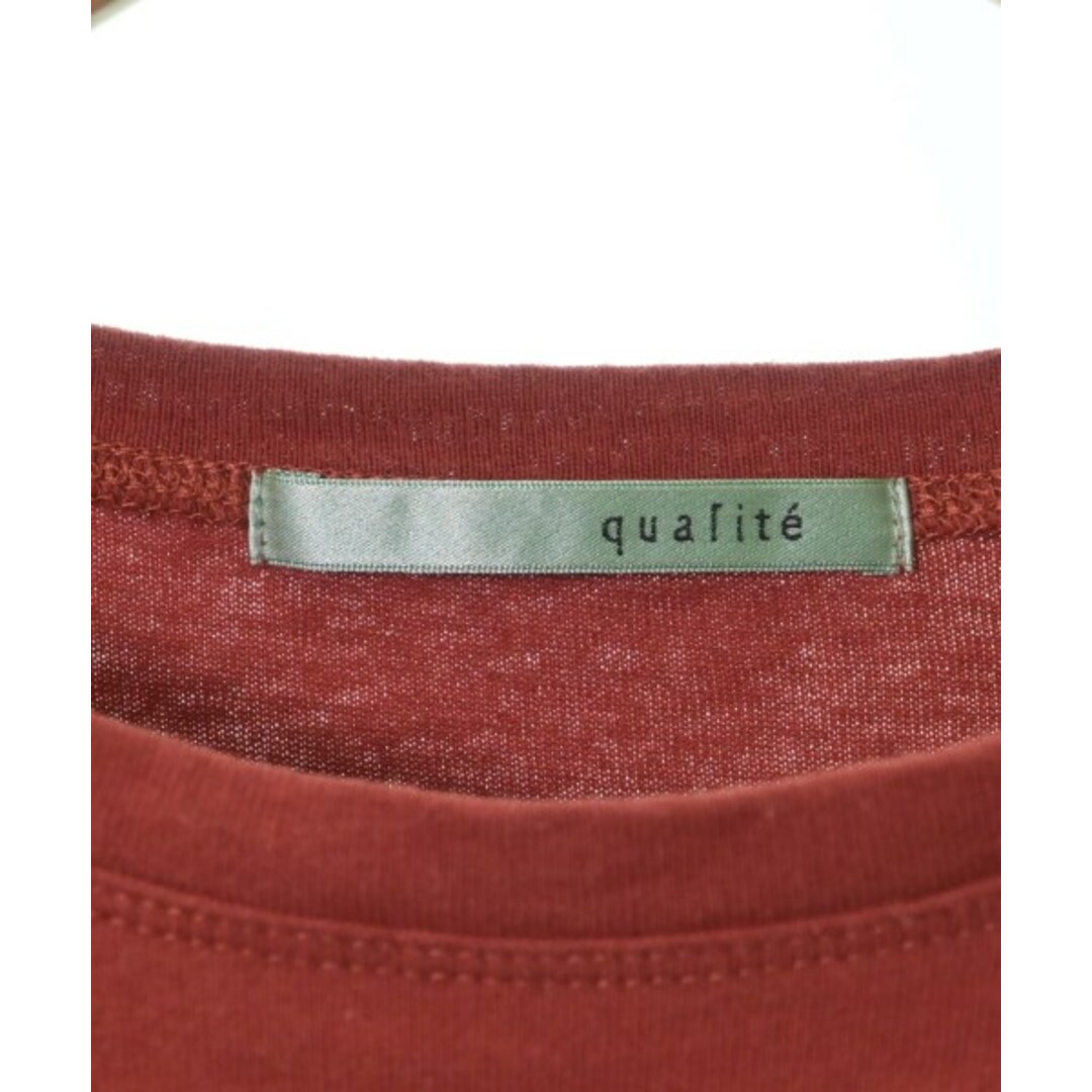 qualite(カリテ)のqualite カリテ ノースリーブ F 赤系 【古着】【中古】 レディースのトップス(タンクトップ)の商品写真