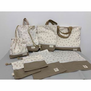 新入学セット　ハンドメイド8点セット(レッスンバッグ)