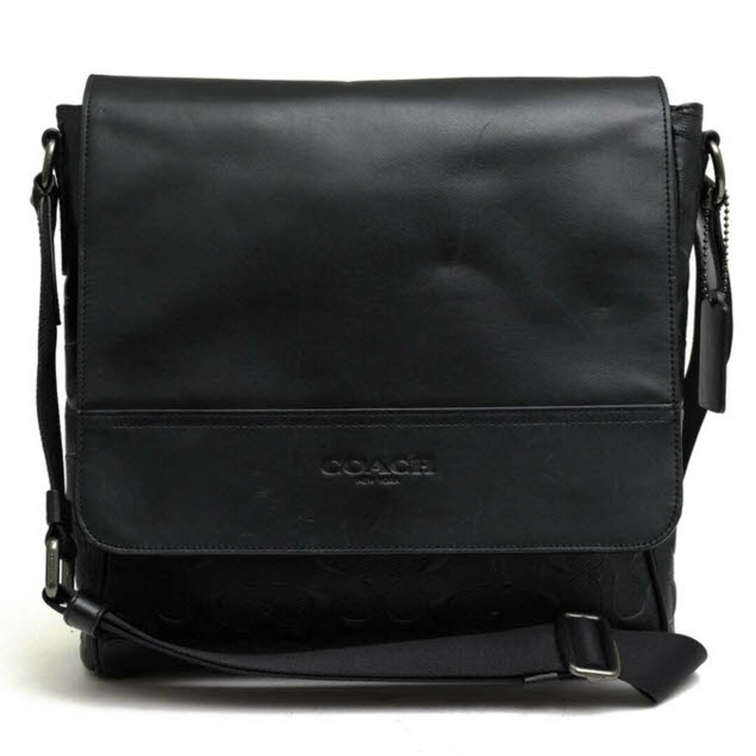 【極美品✨】COACH  チャールズ　メッセンジャーバッグ　ブラック　レザー