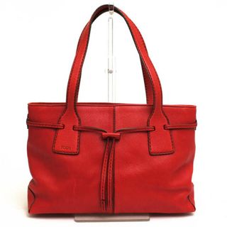 トッズ／TOD'S バッグ トートバッグ 鞄 ハンドバッグ レディース 女性 女性用レザー 革 本革 レッド 赤 POSITANO MEDIA  TOTE ストラップ 肩掛け ワンショルダーバッグ