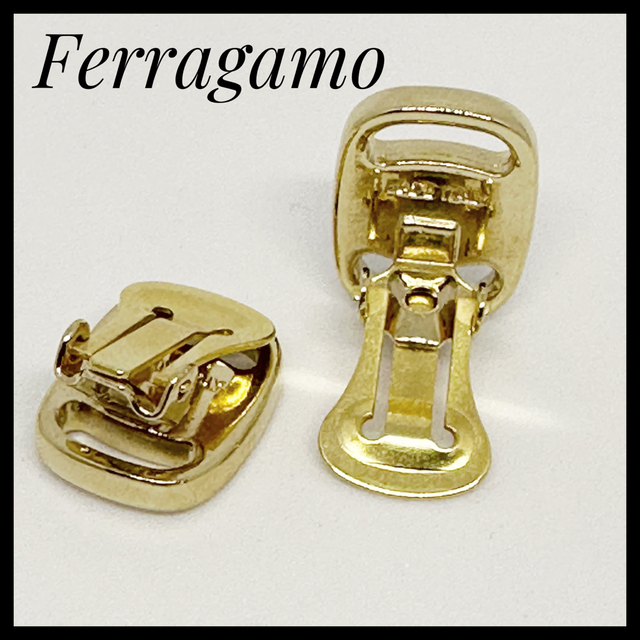 美品 Ferragamo フェラガモ ヴァラ イヤリング ゴールド | www