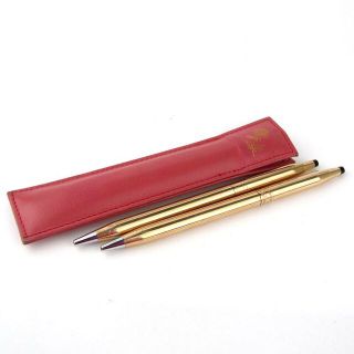 値下クロス⭐︎タウンゼント グリーンマーブル ロジウムプレートボーペン⭐︎新品替芯付