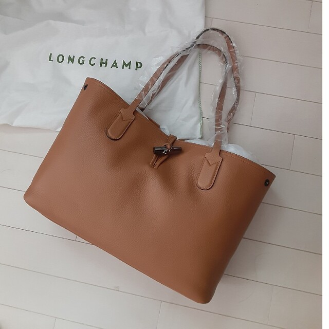 LONGCHAMP(ロンシャン)の新品　ロンシャンのレザートートバッグ(茶) レディースのバッグ(トートバッグ)の商品写真