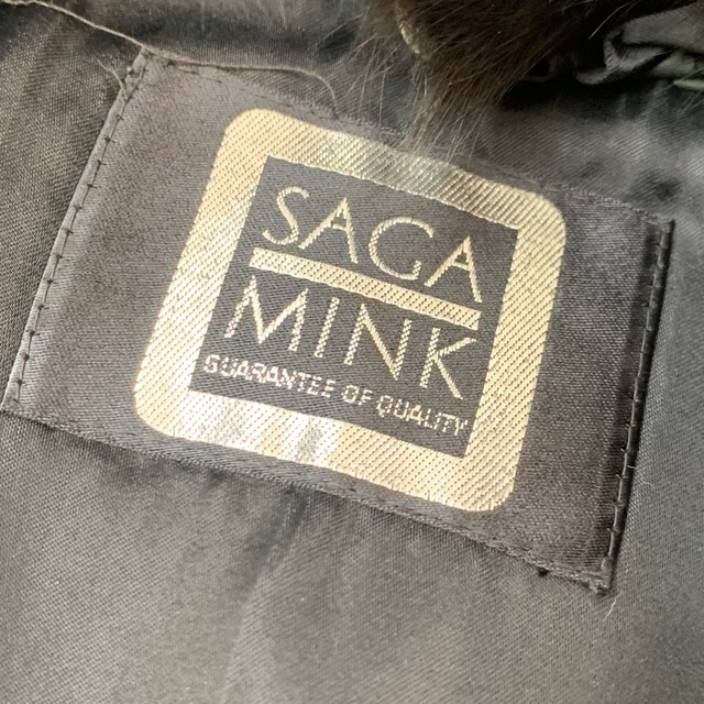 サガミンク　SAGA MINK 切替デザイン　ハーフ　コート　ジャケット