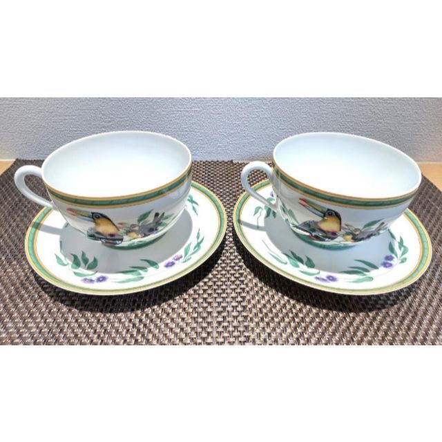 ☆美品☆ HERMES エルメス トゥカン スープカップ&ソーサー×2客-