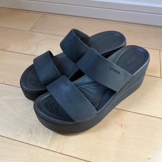 クロックス(crocs)のクロックス レディース サンダル ヒールあり ブラック(サンダル)