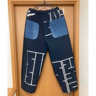 古布 半纏 風呂敷 藍染 剣道着 刺し子 リメイク パンツ 古布 半纏 風呂敷 藍染 剣道着 刺し子 リメイク パンツ