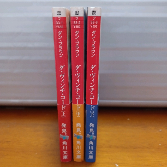 角川書店(カドカワショテン)のダ・ヴィンチ・コ－ド ☆上 中 下 ★全3冊☆ダン・ブラウン★越前敏弥 訳 エンタメ/ホビーの本(文学/小説)の商品写真