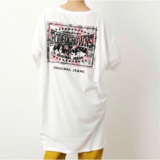 ロデオクラウンズ(RODEO CROWNS)のロデオクラウンズRODEO CROWNS ビッグ ロゴ パッチTシャツワンピース(Tシャツ(半袖/袖なし))