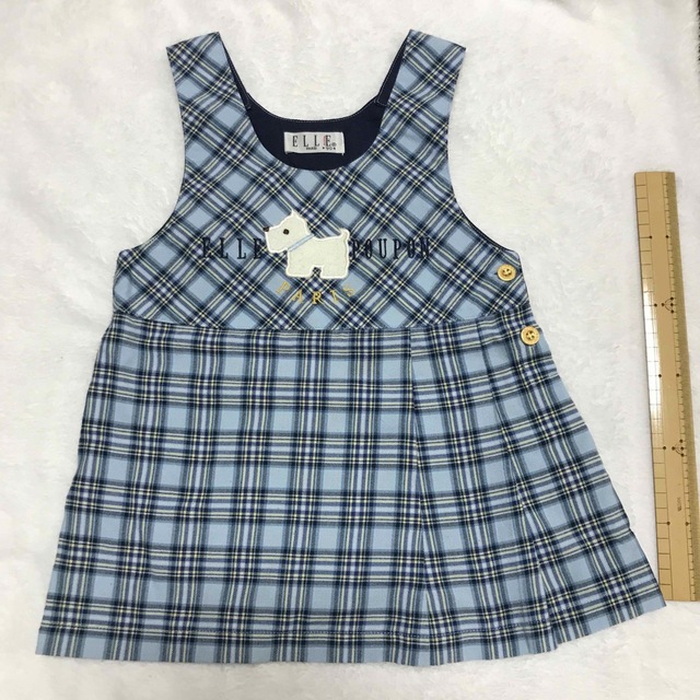ELLE エル ワンピース チェック 90の通販 by 花32 Elle エル チェック プリーツ スカート 90 ピンク