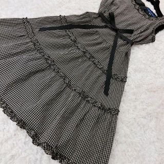 M'S GRACY - 美品 エムズグレイシー ギンガムチェック フリル 膝丈