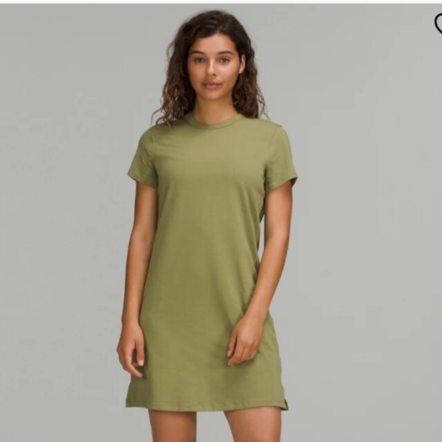 lululemon(ルルレモン)のClassic-Fit Cotton-Blend T-Shirt Dress レディースのワンピース(ひざ丈ワンピース)の商品写真