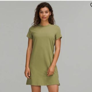 ルルレモン(lululemon)のClassic-Fit Cotton-Blend T-Shirt Dress(ひざ丈ワンピース)