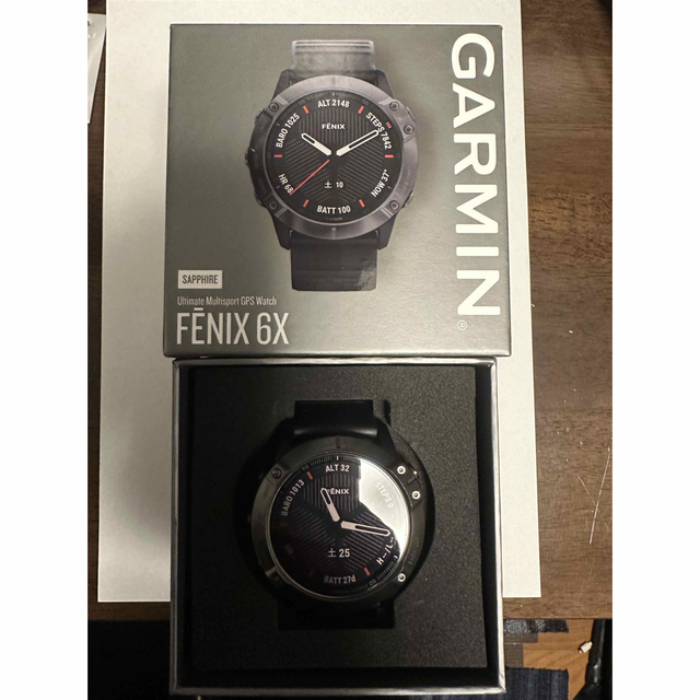 GARMIN(ガーミン)のGARMIN fenix 6X Sapphire Black DLC メンズの時計(腕時計(デジタル))の商品写真