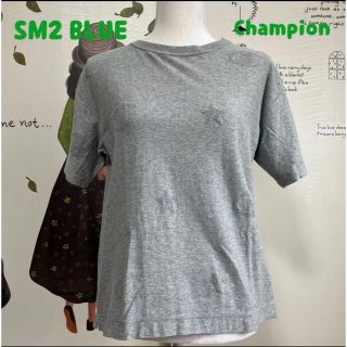 サマンサモスモス(SM2)の🌼最終価格🌼∇376 サマンサモスモスブルーとChampionのコラボ(Tシャツ(半袖/袖なし))