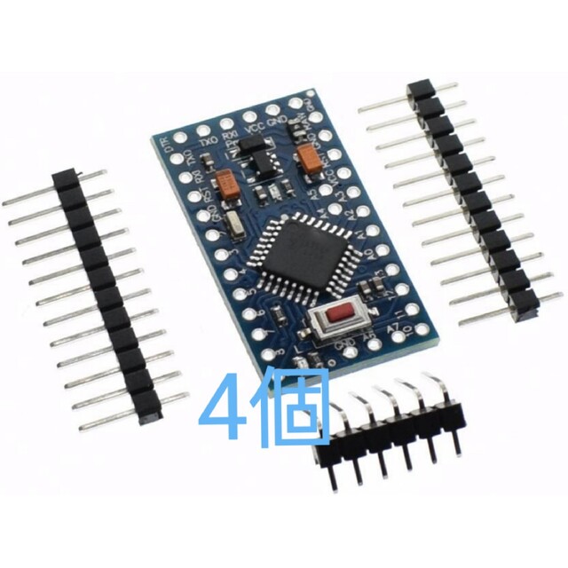 Arduino Pro Mini 4個 ATMEGA328P 5V/16MHz ハンドメイドの素材/材料(各種パーツ)の商品写真