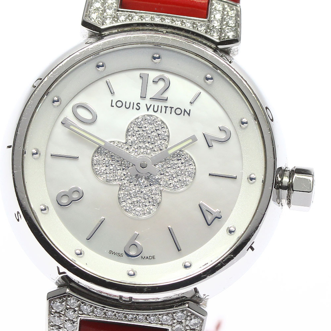 LOUIS VUITTON(ルイヴィトン)のルイ・ヴィトン LOUIS VUITTON Q121P タンブール フォーエバー ラグダイヤ クォーツ レディース 内箱・保証書付き_743943 レディースのファッション小物(腕時計)の商品写真