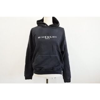 ジバンシィ(GIVENCHY)の[USED/中古]GIVENCHY ジバンシィ パーカー ブラック ダメージ加工 ロゴプリント サイズL ブラック コットン ポリウレタン L BW70513Z0L 中古 ai-tdc-002959(パーカー)