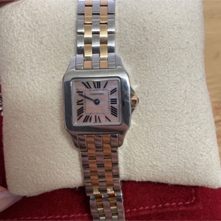 カルティエ(Cartier)のカルティエ サントスドゥモワゼル SMピンクシェル 腕時計(腕時計)