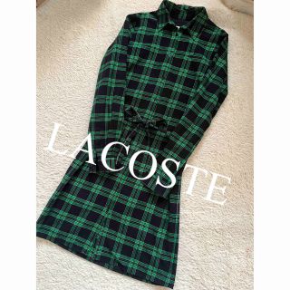 ラコステ(LACOSTE)の美品　LACOSTE ラコステ　ロングワンピース　ワンピース　チェック　人気(ロングワンピース/マキシワンピース)