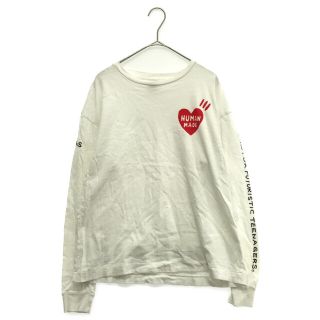 ヒューマンメイド(HUMAN MADE)のHUMAN MADE ヒューマンメイド HUMAN MADE HEART LOGO L/S TEE ハートロゴ ロングスリーブカットソー ホワイト(Tシャツ/カットソー(七分/長袖))