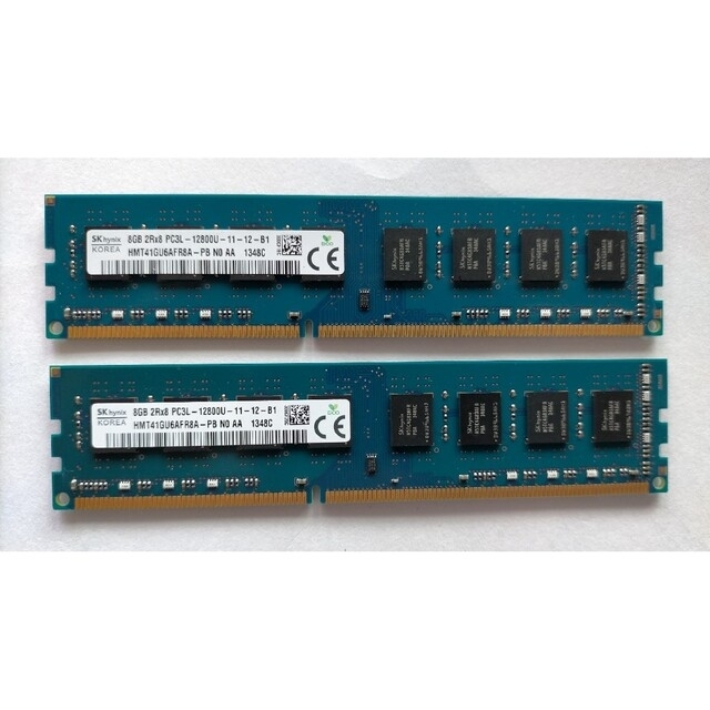 デスクトップ用 DDR3 メモリ ー 16GB (8GB × 2 枚) pc3 スマホ/家電/カメラのPC/タブレット(PCパーツ)の商品写真