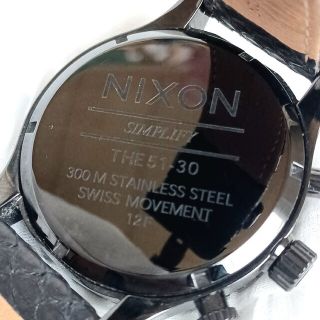 BIGサイズ!【NIXON ニクソン】メンズ 腕時計 51-30 蛇革ベルト