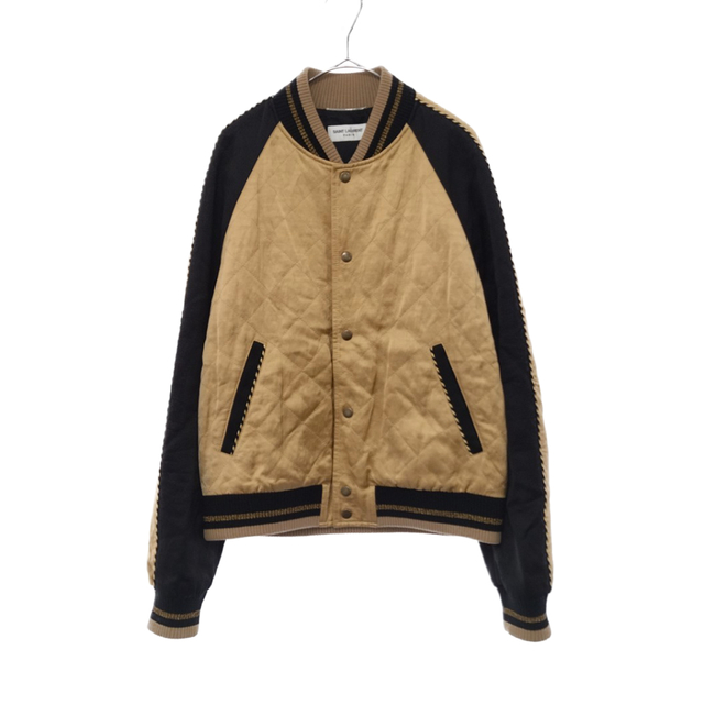 SAINT LAURENT PARIS サンローランパリ 21SS Teaay Souvenir Jacket テディ キルティングジャケット ブラック/ゴールド 643883