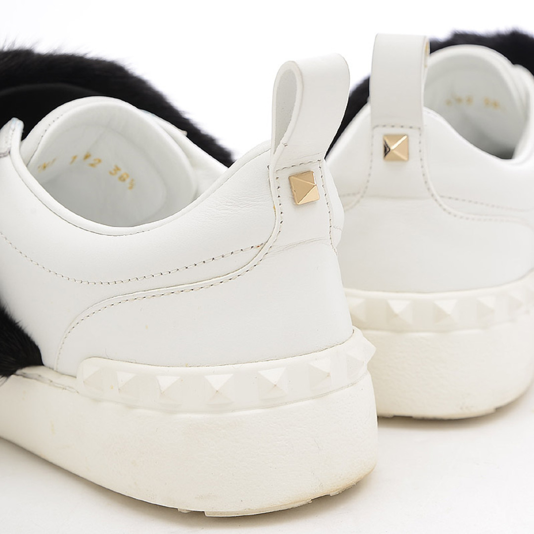 VALENTINO - ヴァレンティノ ロックスタッズ ミンクファー スニーカー