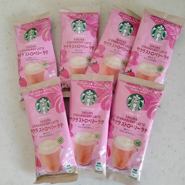 【スターバックス】STARBUCKS サクラストロベリーラテ ７本 期間限定 食品/飲料/酒の飲料(コーヒー)の商品写真