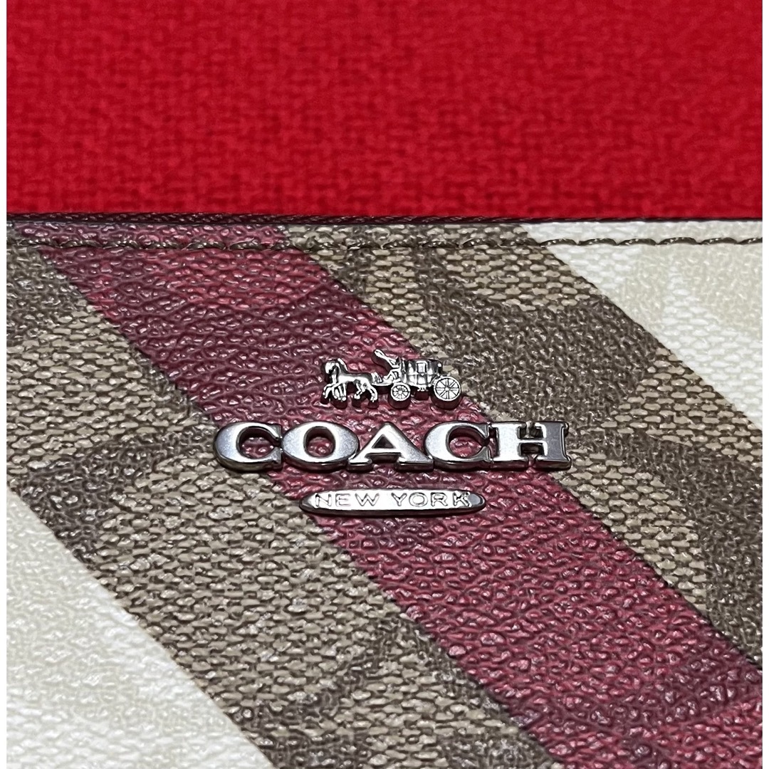 COACH(コーチ)の最後!激安!  COACH　コーチ　定番　長財布　新作カラー　PVC ストライプ レディースのファッション小物(財布)の商品写真