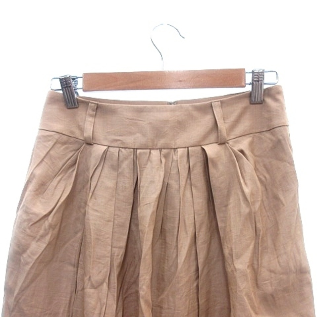 UNTITLED(アンタイトル)のアンタイトル フレアスカート ミニ 麻混 リネン混 2 ベージュ /AU レディースのスカート(ミニスカート)の商品写真