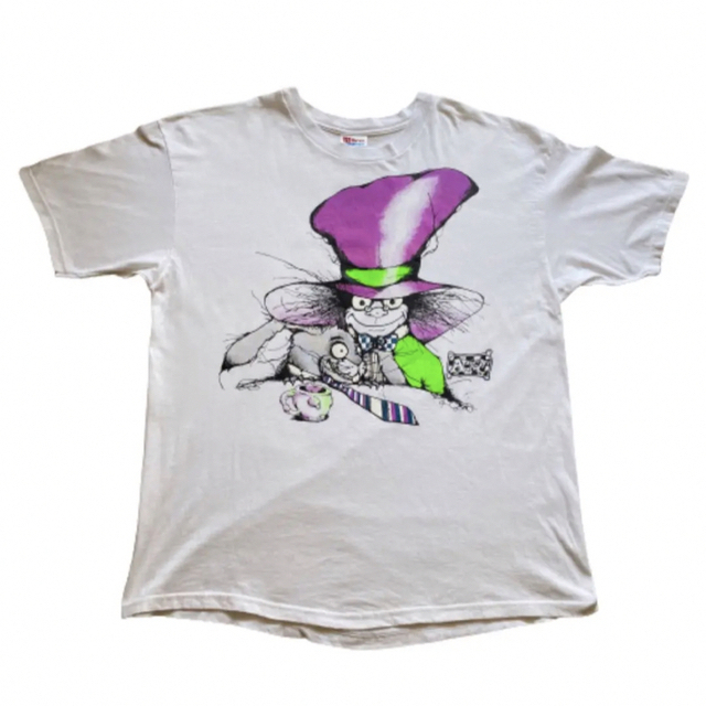 90s ANDAZIA 不思議の国のアリス Mad Hatter TシャツXL - Tシャツ ...