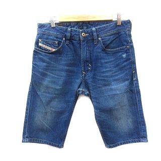 ディーゼル(DIESEL)のディーゼル ハーフパンツ ショート デニム ダメージ加工 28 青 ブルー(ショートパンツ)