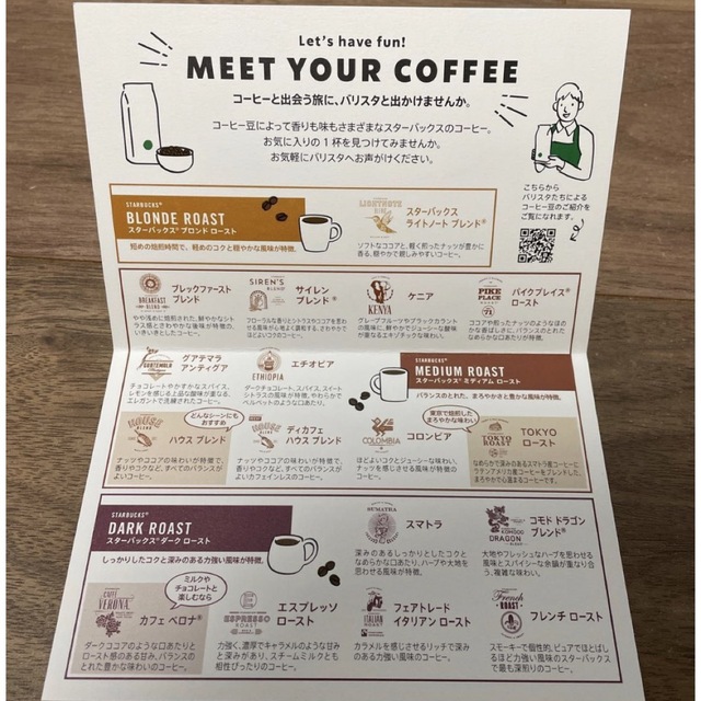 Starbucks(スターバックス)のスタバ　スターバックス　コーヒー豆　引き換えカード　 エンタメ/ホビーのコレクション(ノベルティグッズ)の商品写真