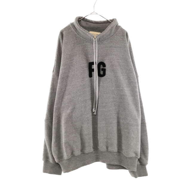 FEAR OF GOD フィアオブゴッド SIXTH COLLECTION MOCK NECK FG PULLOVER モックネックフロントロゴスウェット グレー L