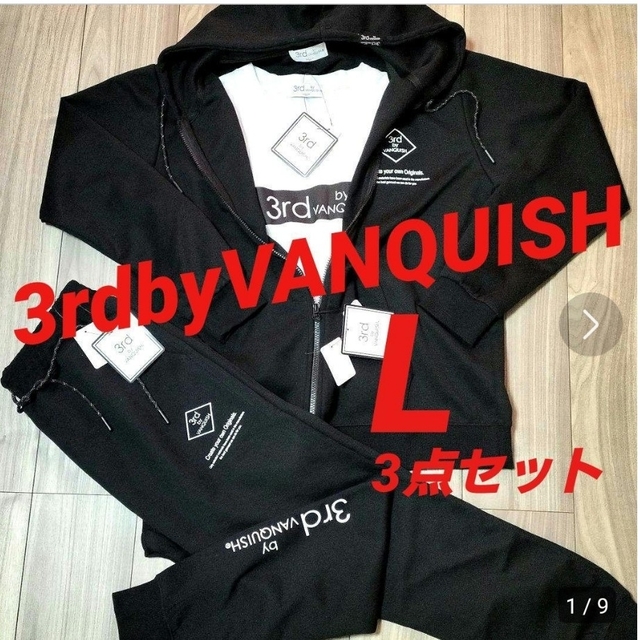 3rd by VANQUISH(サードバイヴァンキッシュ)のRIZIN 3rdbyVANQUISH 朝倉未来 3点 セットアップ Ｌサイズ メンズのトップス(Tシャツ/カットソー(半袖/袖なし))の商品写真