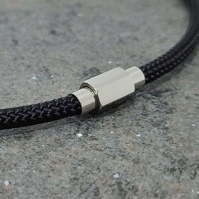磁気ネックレス PLUSCROSS HM 肩こり 首こり BK/SV 50cm