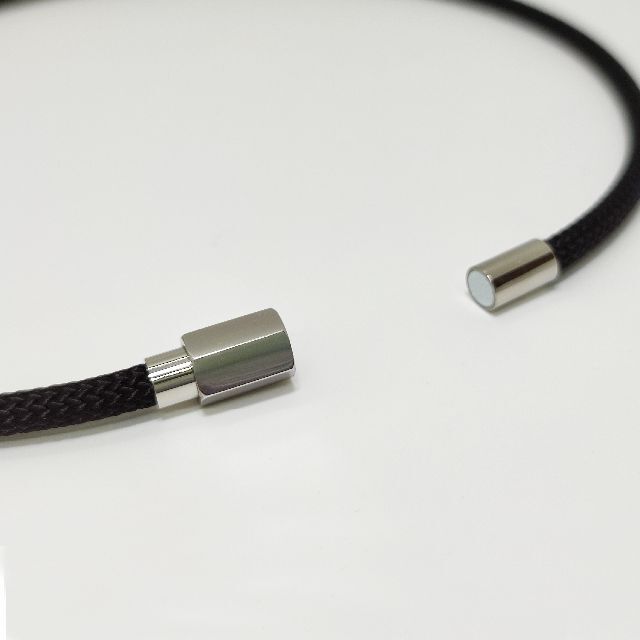 磁気ネックレス PLUSCROSS HM 肩こり 首こり BK/SV 50cm