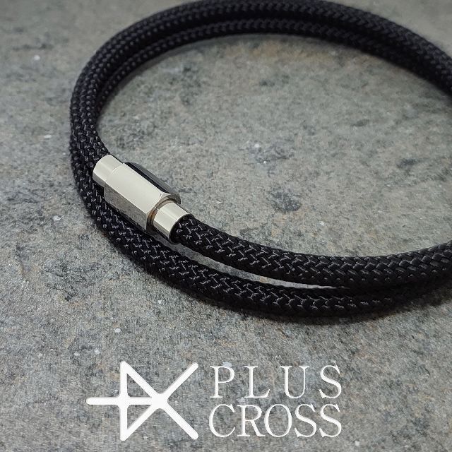 磁気ネックレス PLUSCROSS HM 肩こり 首こり  PK/SV 50cm