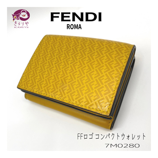 フェンディ 7M0280 FFロゴ コンパクトウォレット 三つ折り財布