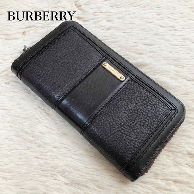 BURBERRY - バーバリー BURBERRY 長財布 ラウンドファスナー レザー ...